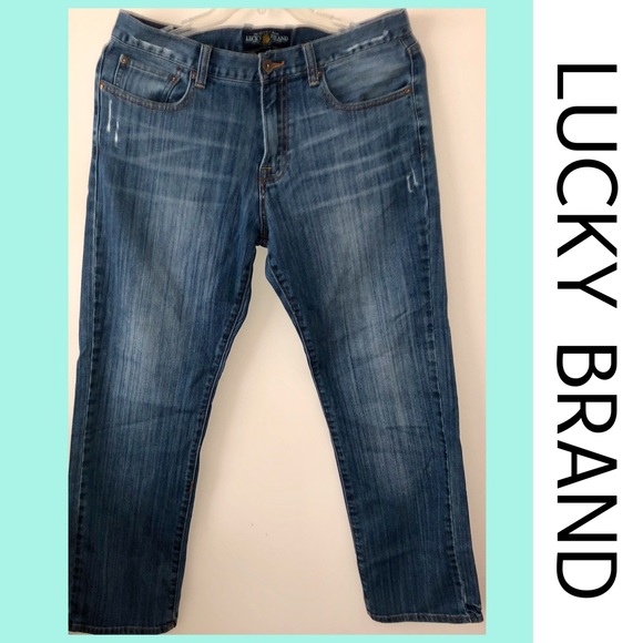 LUCKY BRAND 34 221 Original Straight Jeans 34x30 - Picture 2 of 7